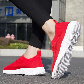 BreatheKnit - Ladies Walking Trainers Slip-On Shoes