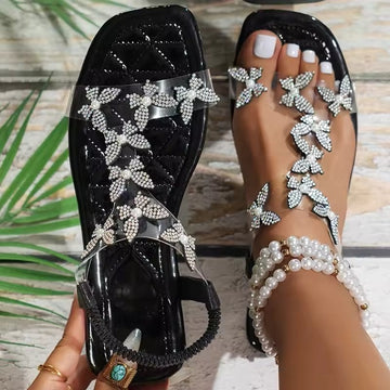 LuxeFlutter - Womens Flat Sandals