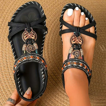 SolWhimsy - Women's Flat Boho Sandals