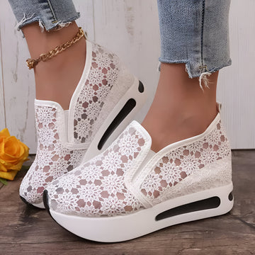 ChicRose - Chunky Platform Trainers Ladies Slip-On Walking Shoes