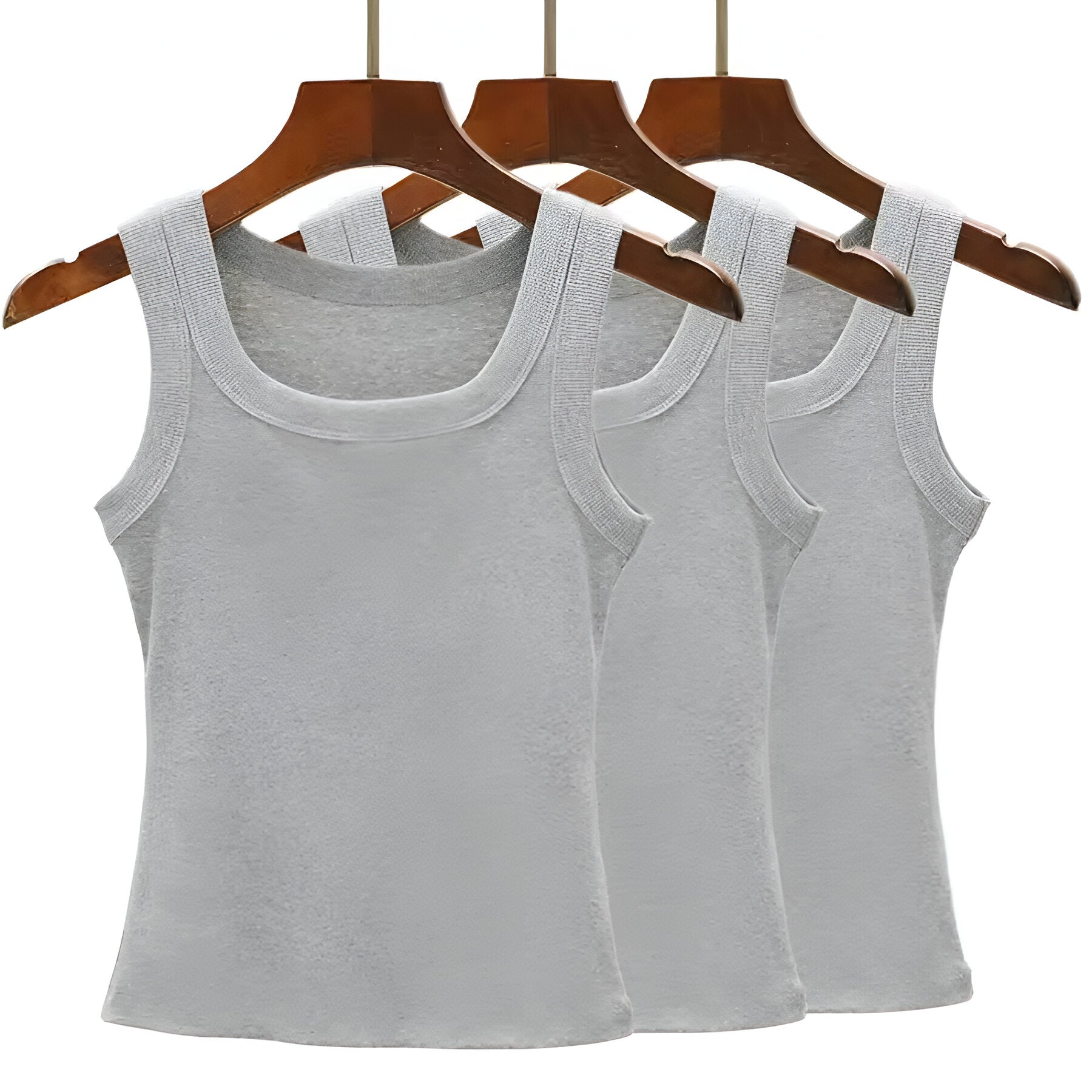 ChicScoop - 3-Pack Sleeveless Scoop Neck Tank Tops